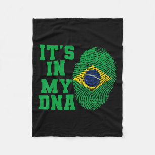 In meiner DNA Brasilien Flag Shirt schneiden Vinta Fleecedecke