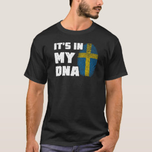 In meiner DNA Schweden Flag Fingerprint Männer Fra T-Shirt