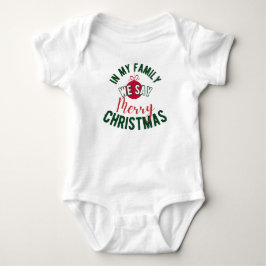 In meiner Familie sagen wir frohe Weihnachten! Baby Strampler