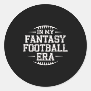In meiner Fantasy-Football-Ära Retro Groovy Wer F Runder Aufkleber