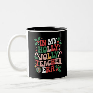 In meiner festlichen Weihnachtslehrer-Ära Lehrer V Zweifarbige Tasse
