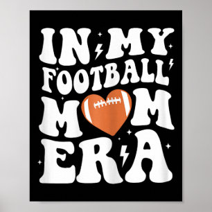 In meiner Footbyll-Mama Era Groovy Retro Footbyll Poster