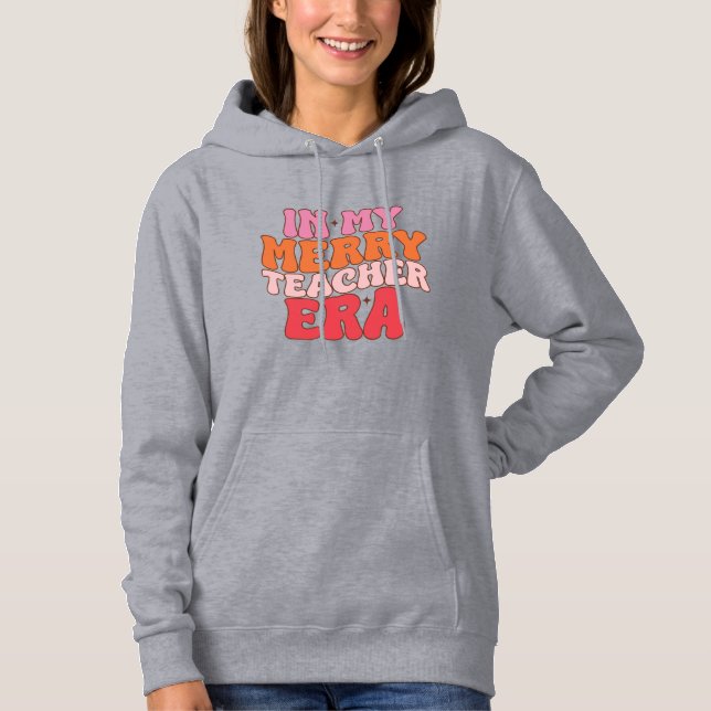 In meiner frohen Teacher-Ära - Groovy Lehrerin Wei Hoodie (Vorderseite)