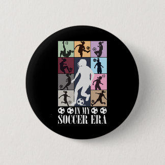 In meiner Fußball-Ära lustiges Fußball-Mädchen-Spi Button