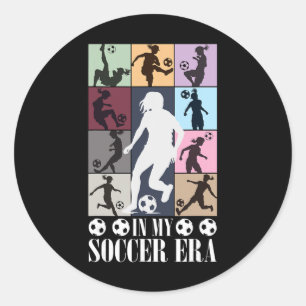 In meiner Fußball-Ära Lustiges Fußball-Mädchen-Spi Runder Aufkleber