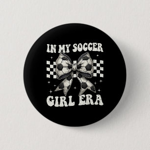 In Meiner Fußball-Mädchen-Ära Kokette Schleife Fuß Button