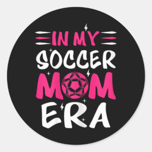 In meiner Fußball-Mama Zeitalter Retro Soccer Mama Runder Aufkleber