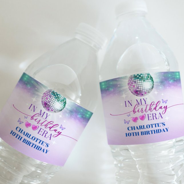 In meiner Geburtszeit Wasser-Flasche-Etikett (In My Birthday Era Water Bottle Label
)