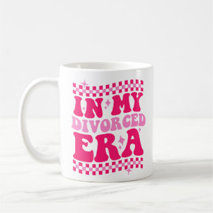 In meiner geschiedenen Ära Retro Rosa Karo Damen- Kaffeetasse