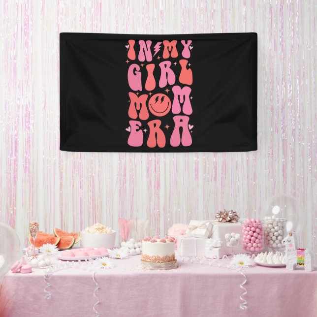In meiner Girl-Mama Zeitalter Retro Groovy Muttert Banner (Party)