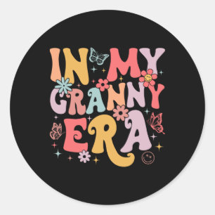 In meiner Granny Ära Groovy Retro Mütter Day Butte Runder Aufkleber
