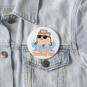 In meiner heilenden Ära Lustiges Capybara Button