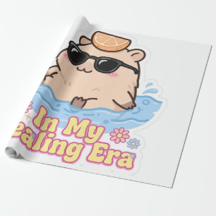 In Meiner Heilungsära Lustiges Capybara Geschenkpapier