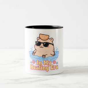 In Meiner Heilungsära Lustiges Capybara Zweifarbige Tasse