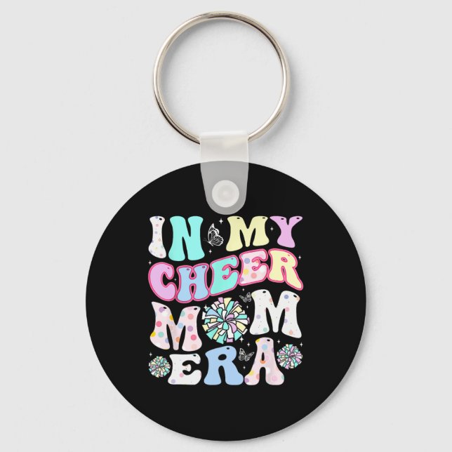 In meiner jubelnden Mama Era Funny Cheerleader Mot Schlüsselanhänger (Vorderseite)
