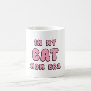 In meiner Katze Mama Era - Retro Pink Typografie Kaffeetasse