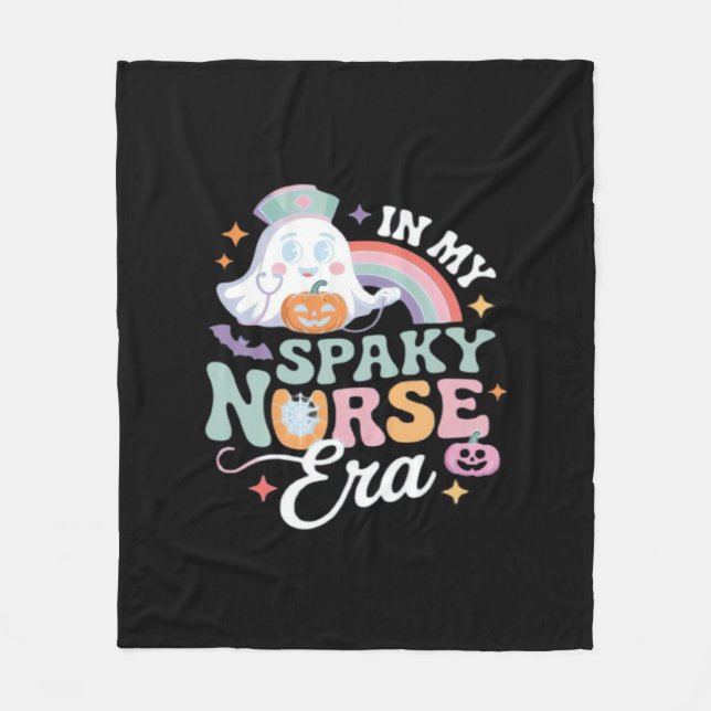 In meiner leckeren Nursezeit Halloween-Trick oder  Fleecedecke (Vorderseite)