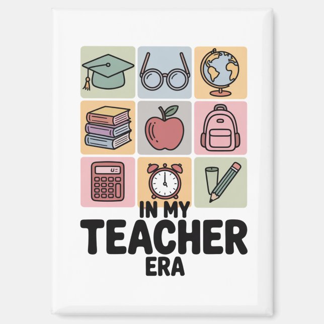 In meiner Lehrerzeit Kindergarten Lehrerleben Magnet (Vorderseite)