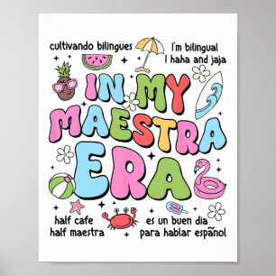 In Meiner Maestra-Ära Spanisch Zweisprachiger Lehr Poster