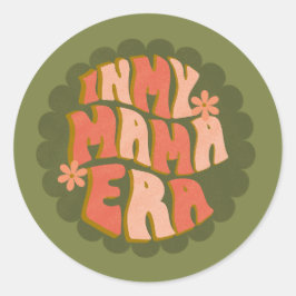 In meiner Mama Ära Retro Green Runder Aufkleber