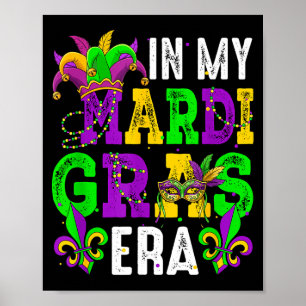 In meiner Mardi-Gras-Ära bunte Perlen maskierter N Poster