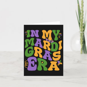 In meiner Mardi Gras Era Retro Groovy Lilie Fat Karte