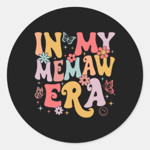 In meiner Memaw Ära erleben Groovy Retro Mütter Da Runder Aufkleber