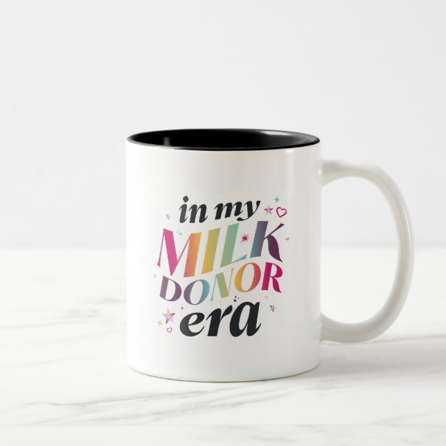 In meiner Milchspenderzeit Zweifarbige Tasse (Rechts)