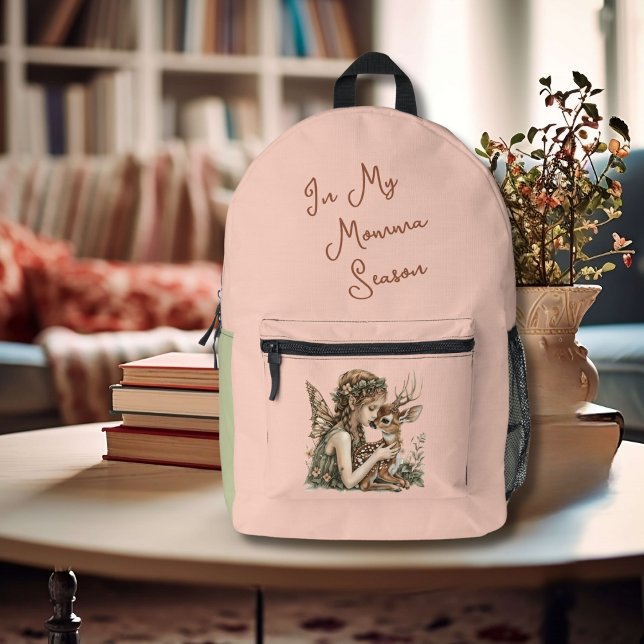 In meiner Mommasaison Wald-Land-Windelbeutel-Rucks Bedruckter Rucksack (Von Creator hochgeladen)