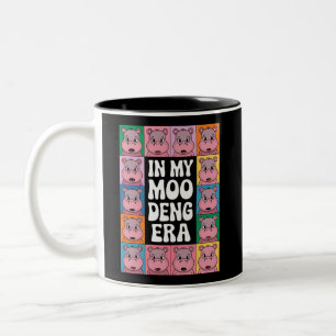 In Meiner Moo Deng-Ära Moo Deng Nilpferd Liebhaber Zweifarbige Tasse