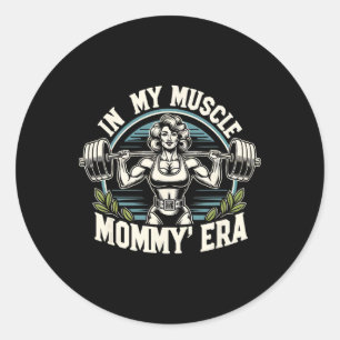 In meiner Muskelmuskulatur Mommy Era Retro Gewicht Runder Aufkleber