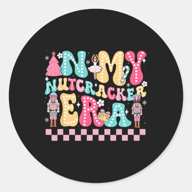 In meiner Nutcracker Era Nutcracker Squad Christma Runder Aufkleber (Vorderseite)