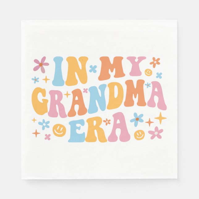 In meiner Oma-Ära I Serviette (Vorderseite)