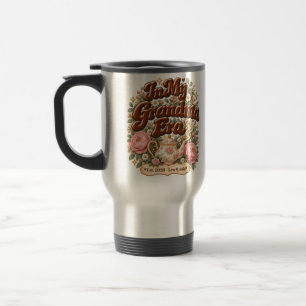 In meiner Oma-Ära Retro-Wildblumen individuell Reisebecher