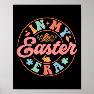 In meiner Oster-Ära Retro Groovy Bunny Ei Glücklic Poster