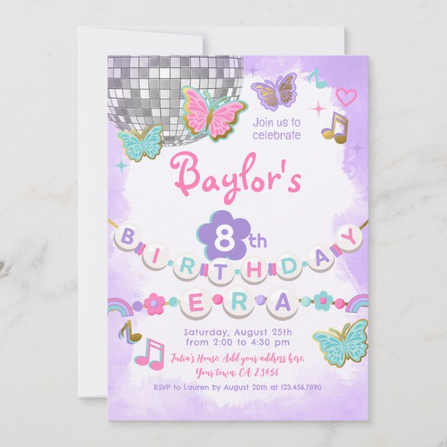 In meiner Party Einladung zum Geburtstag (Vorderseite)