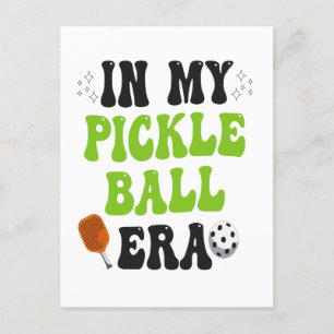 In meiner PickleBall-Ära Lustiges Groovy Sportgesc Postkarte