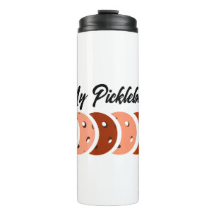 In meiner Pickleball-Ära - Orange Vibes Design T - Thermosbecher