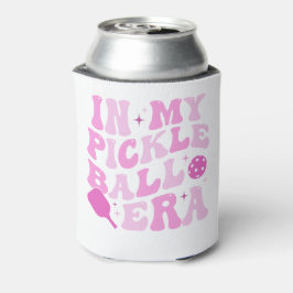In meiner Pickleball-Ära | Rosa Groovy Lettering Dosenkühler