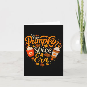 In meiner Pumpkin Gewürz-Ära Funny Retro Fall Vibe Karte