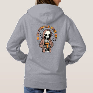 In meiner Pumpkin Gewürzzeit   Skelett   Vor und z Hoodie