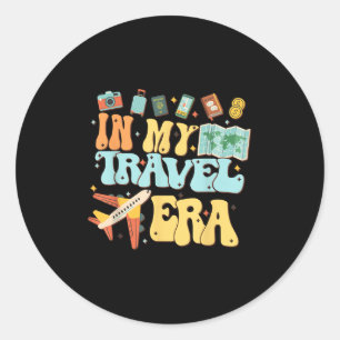 In meiner Reisezeit Funny Traveller Flugzeug Summe Runder Aufkleber