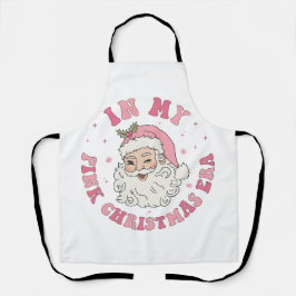 In meiner rosa Weihnachtszeit-Schürze Schürze