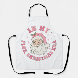 In meiner rosa Weihnachtszeit-Schürze Schürze