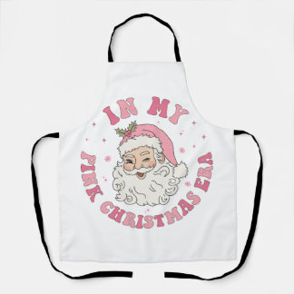 In meiner rosa Weihnachtszeit-Schürze Schürze