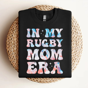 In meiner Rugby-Mom-Ära Buntes Rugby-Mom-Design T-Shirt