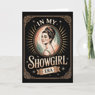 In Meiner Showgirl-Ära Retro Glamouröses Selbstbew Karte