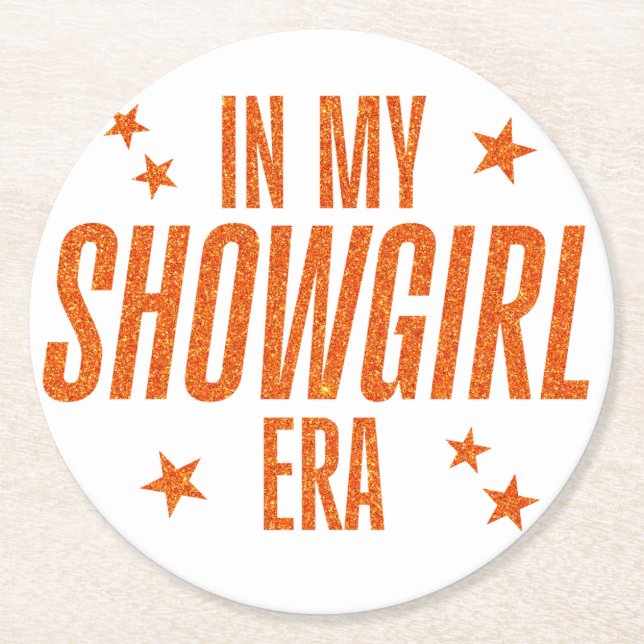 In meiner Showgirl-Ära Runder Pappuntersetzer (Vorderseite)