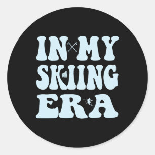 In meiner Skisaison Winter Wintersport Lo Runder Aufkleber