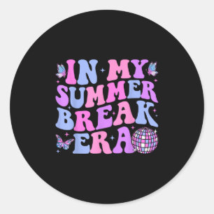 In meiner Sommerpause lehren Groovy Lehrer Sommerp Runder Aufkleber